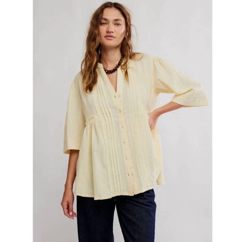 Free People We The Free Willow Button Down Top Perfect Flan L